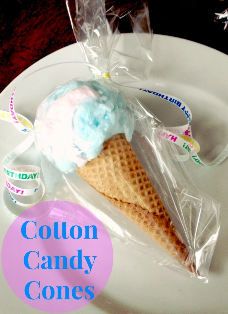 Cotton Candy Cone Party Favors