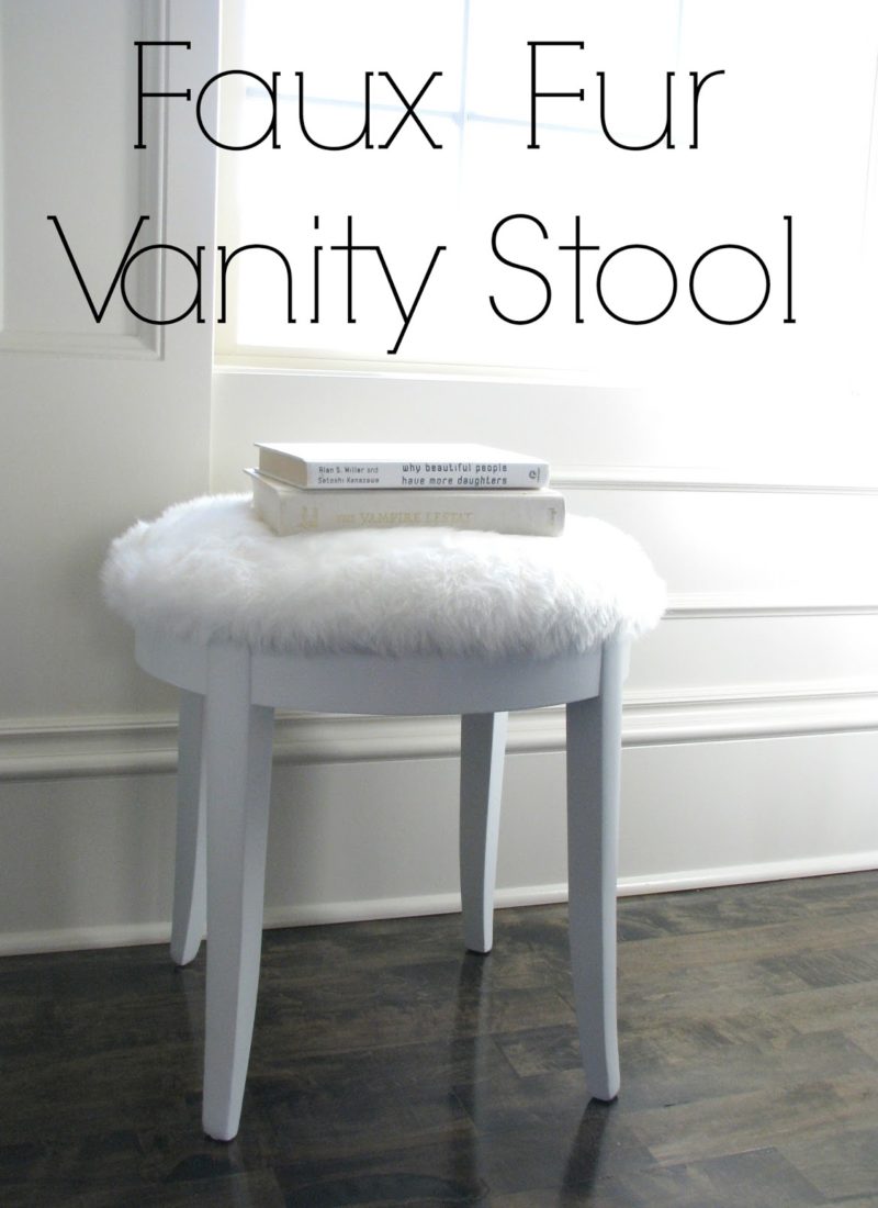 Look for Less Challenge: Faux Fur Vanity Stool