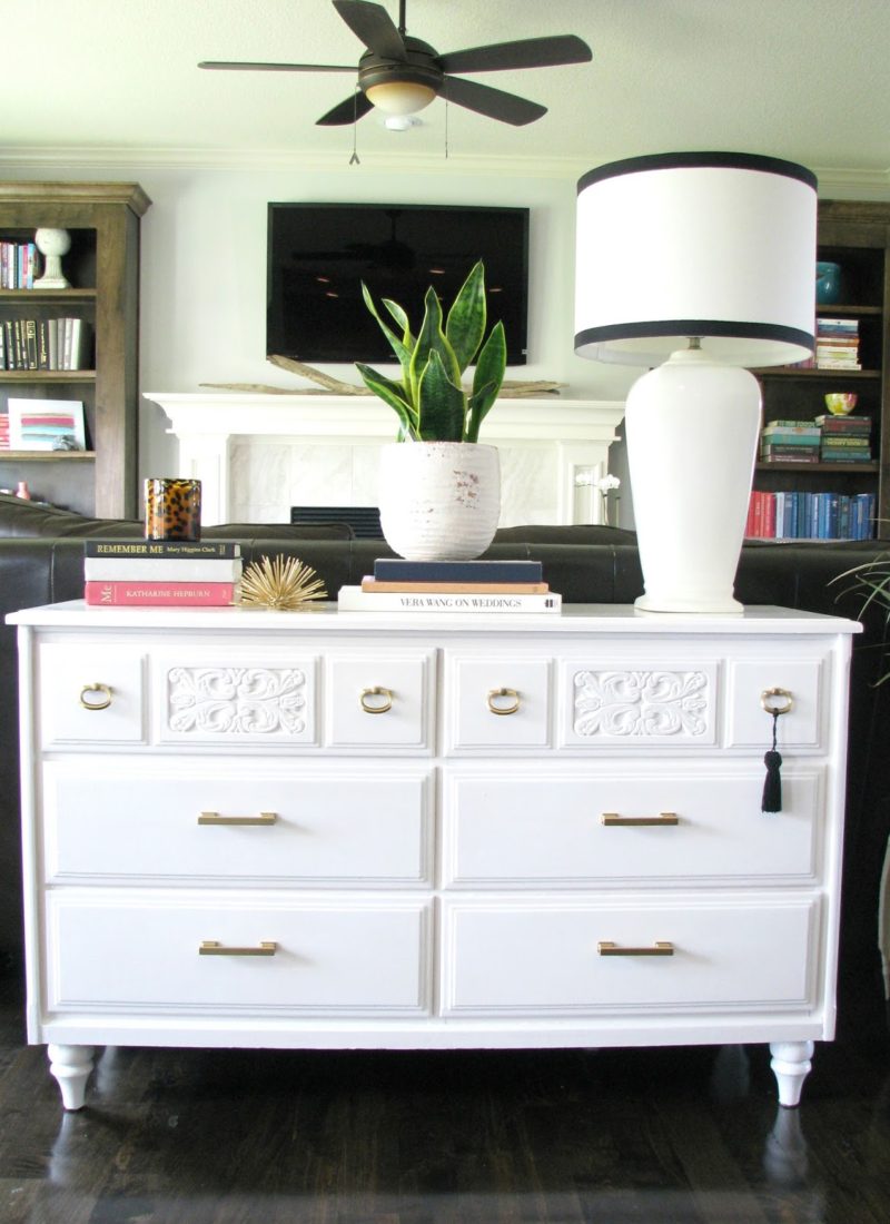 How to Paint a Thrifted Dresser White