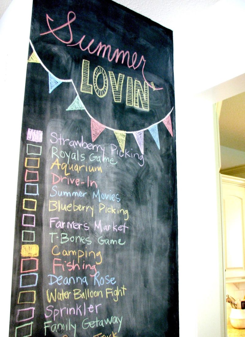 Chalkboard Summer Bucket List