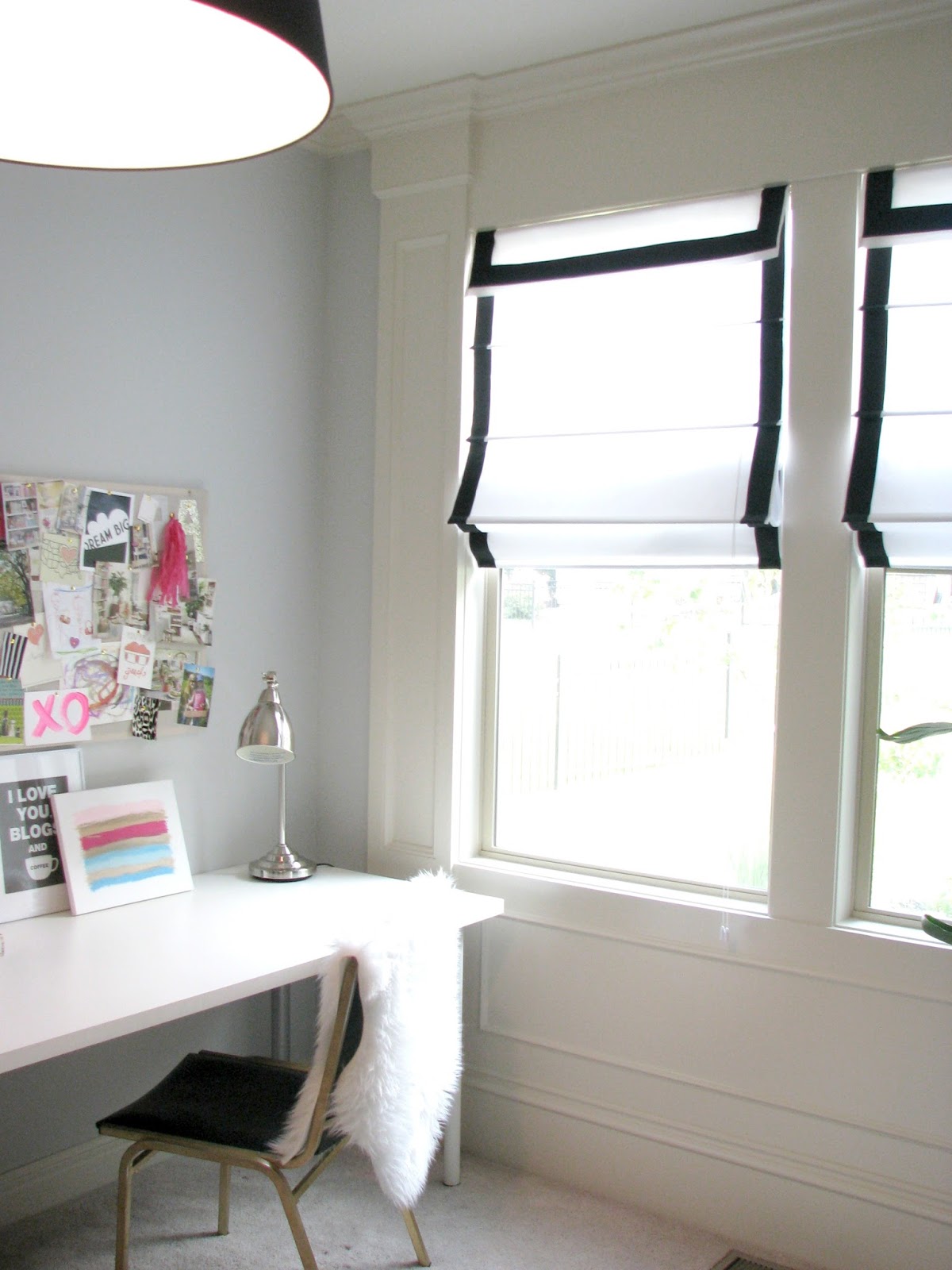 Look for Less Challenge: DIY Ribbon Trimmed Roman Shades ...