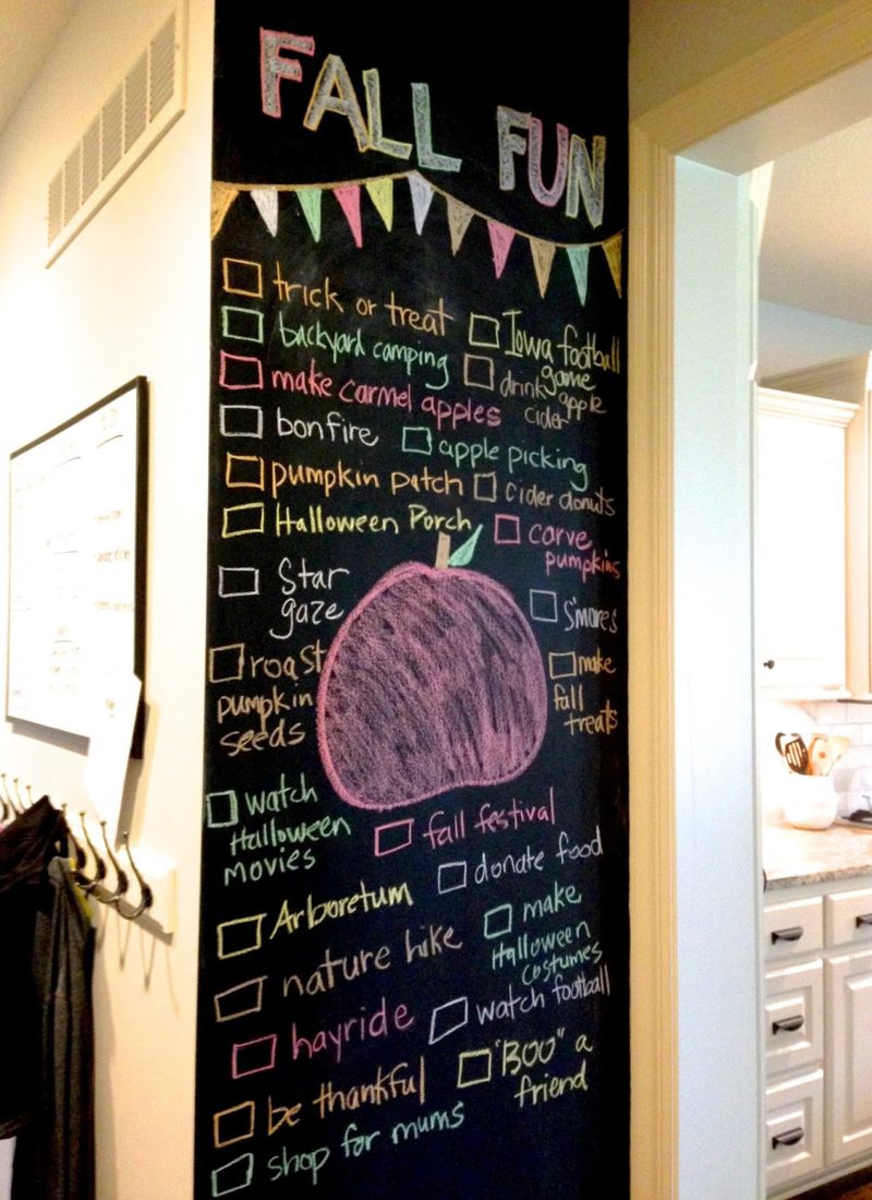 Chalkboard Fall Bucket List