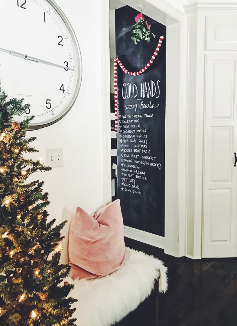 How to Create a Chalk Wall Winter Bucket List
