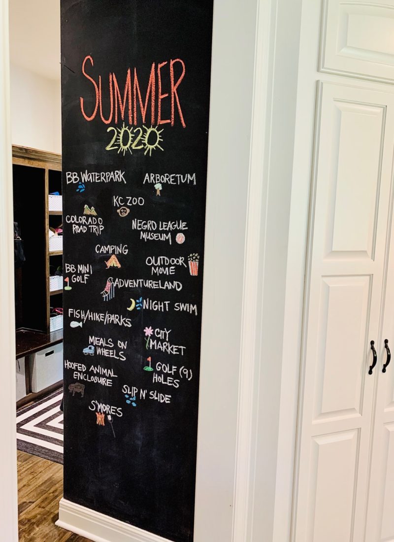 Chalkboard Summer Bucket List