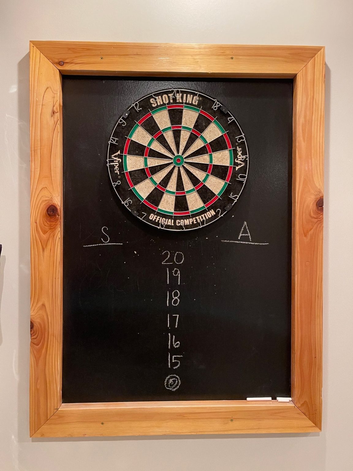 How to Hang a Dart Board on a Chalk Wall Life Love Larson