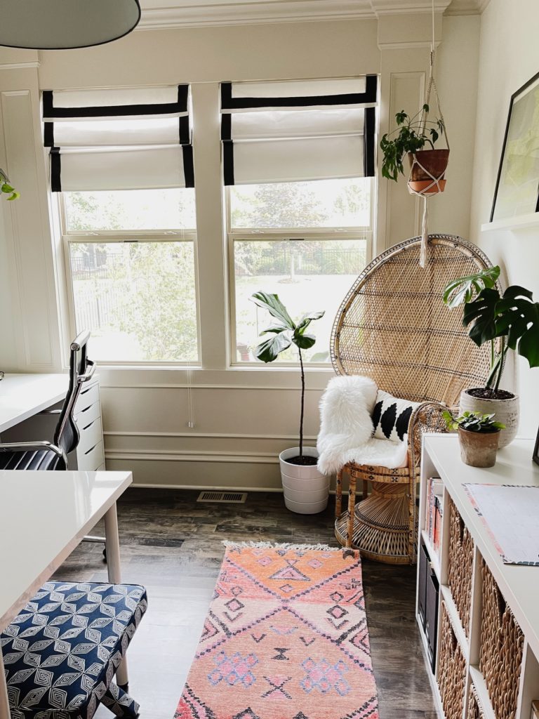 How to Make DIY Ribbon Trimmed Roman Shades - Life Love Larson