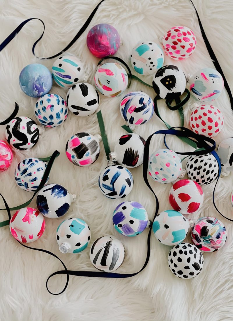 How to DIY Abstract Painted Ornaments