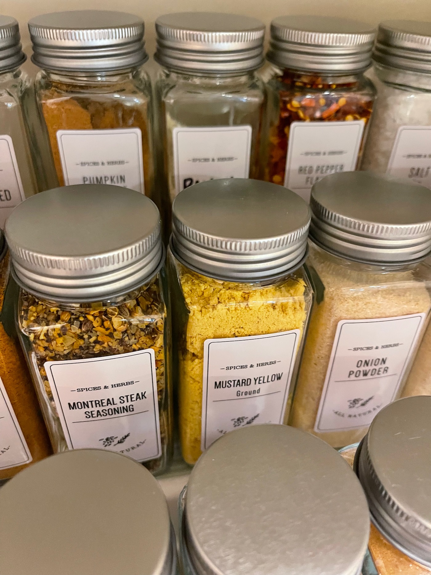 How to Organize Spices Using Glass Jars - Life Love Larson
