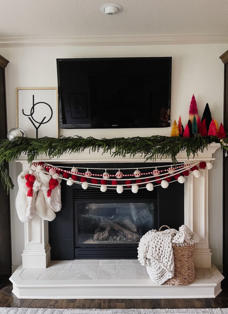 How to Create a Colorful Holiday Mantel
