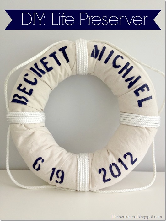 How to Make a DIY Personalized Life Preserver for Decor