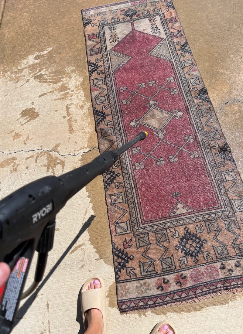 How to Clean A Vintage Rug Using a Pressure Washer
