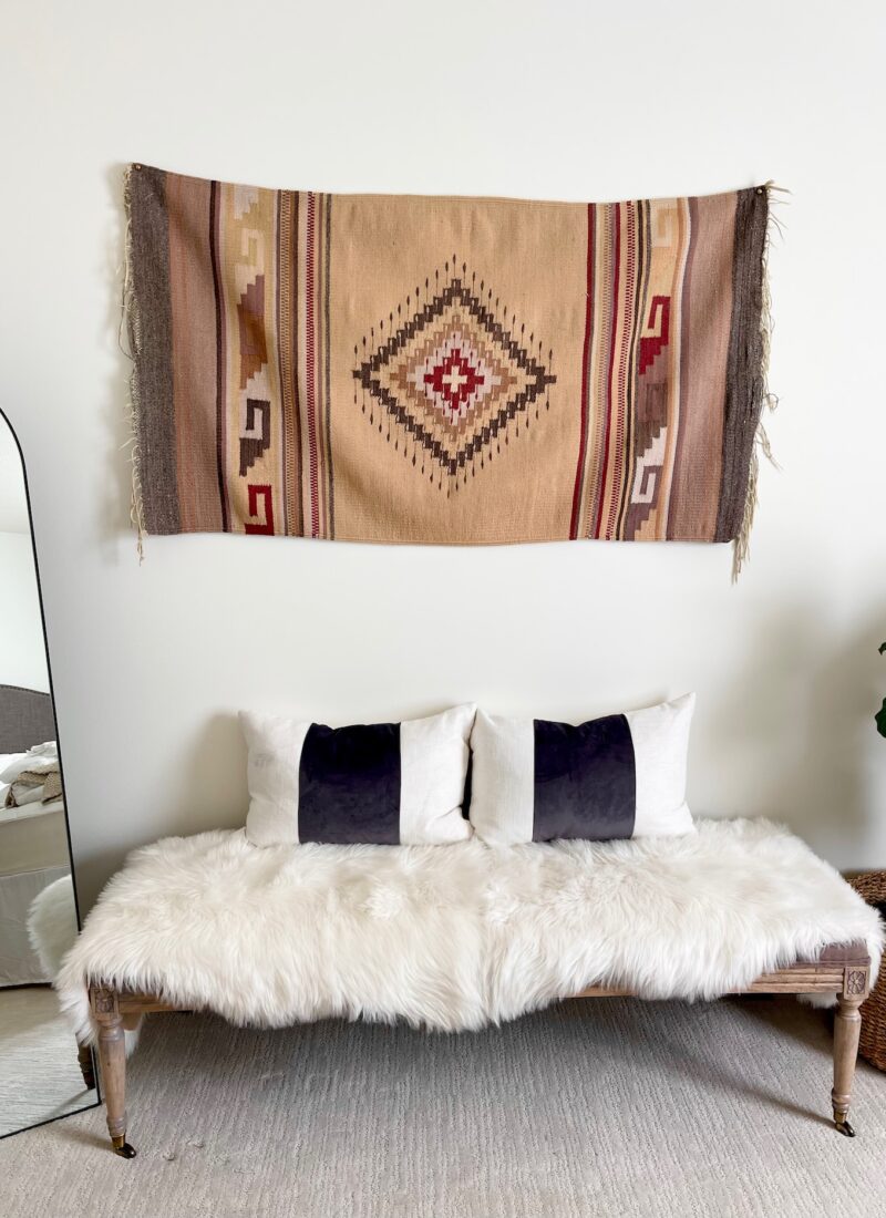 How to Hang a Vintage Rug as Wall Art