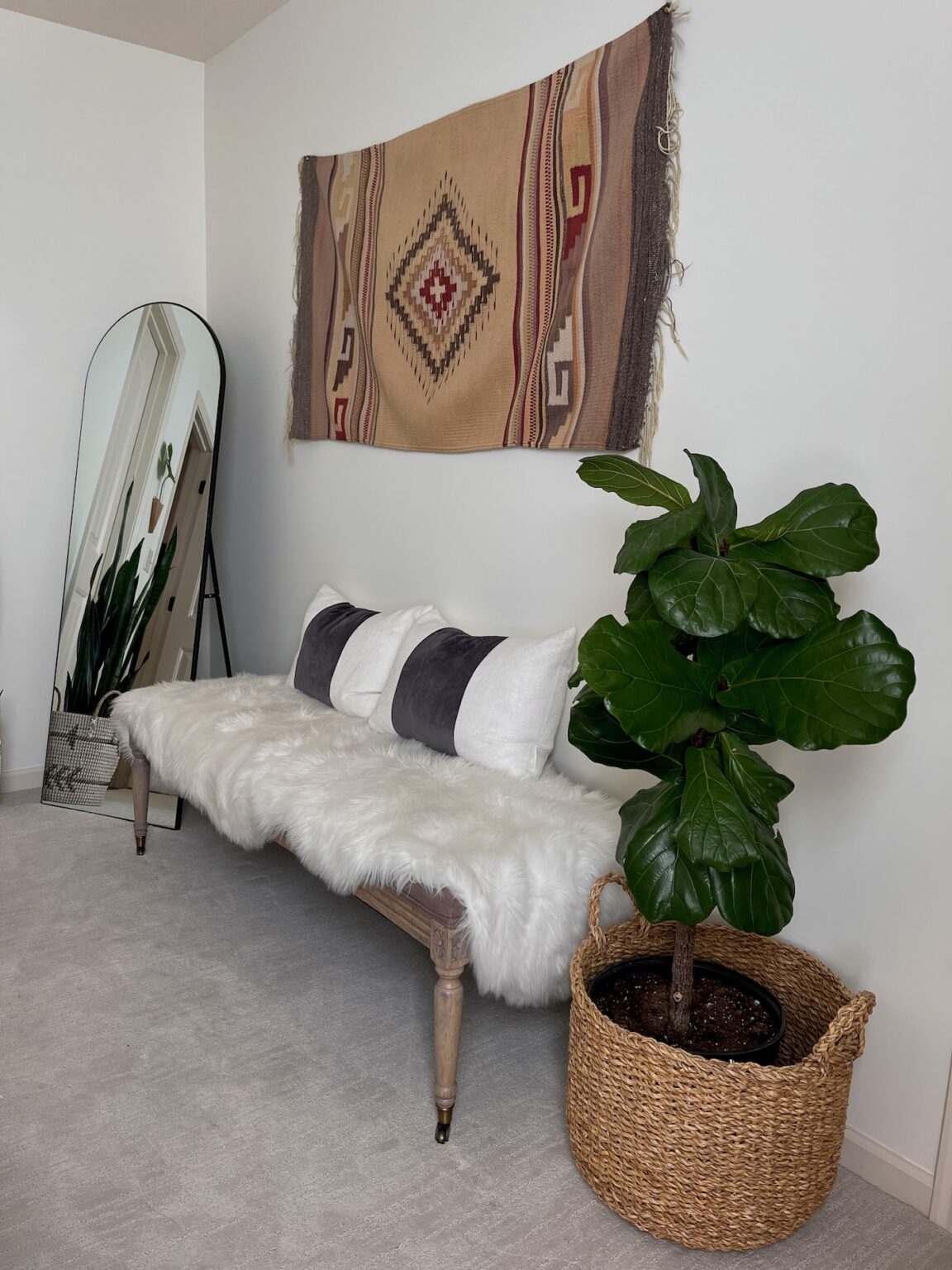 Filded Hanging Rug How to Hang a Vintage Rug as Wall Art - Life Love Larson