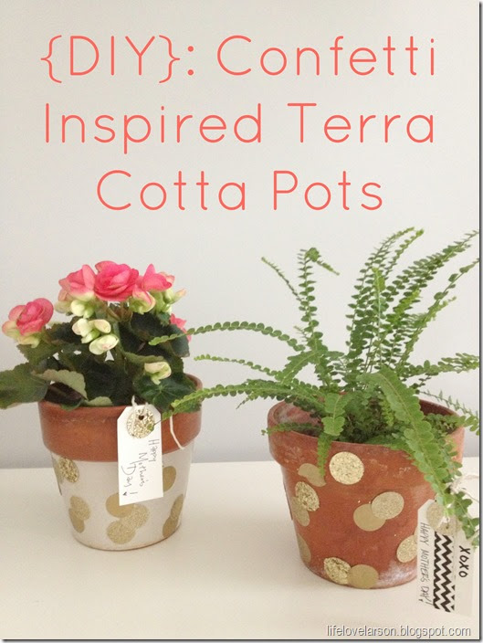 How to Make DIY Confetti Inspired Terra Cotta Pots