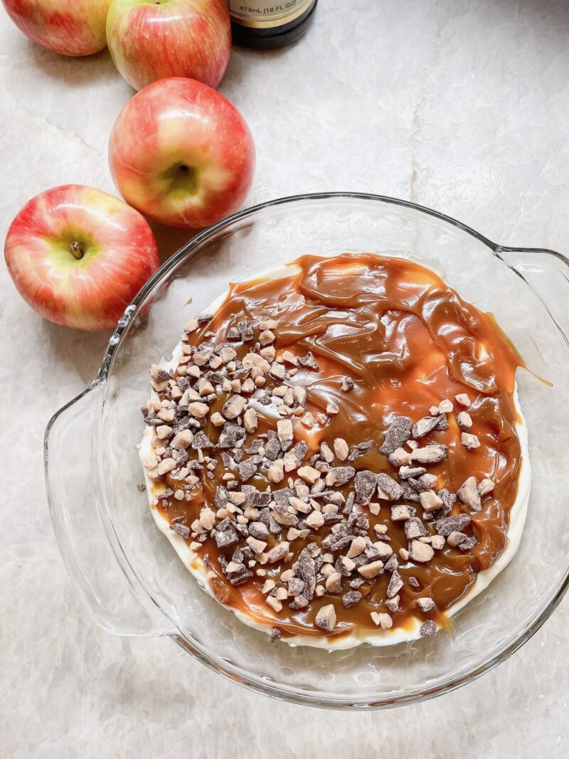 How to Make an Easy Cream Cheese Caramel Apple Dip - Life Love Larson