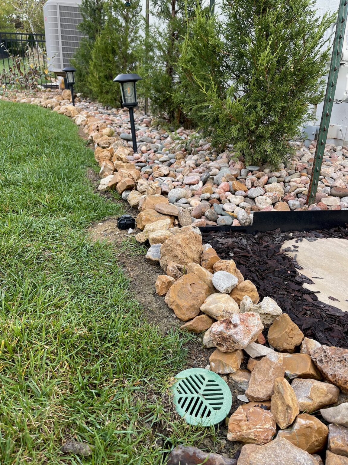 Adding Juniper Trees to the Side of House and How to Bury a Sump Pump ...