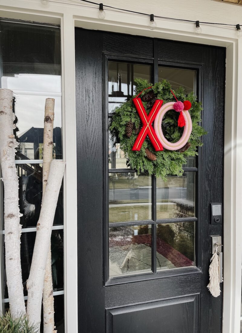 How To Create Easy Valentine Wreaths Using a Winter Wreath