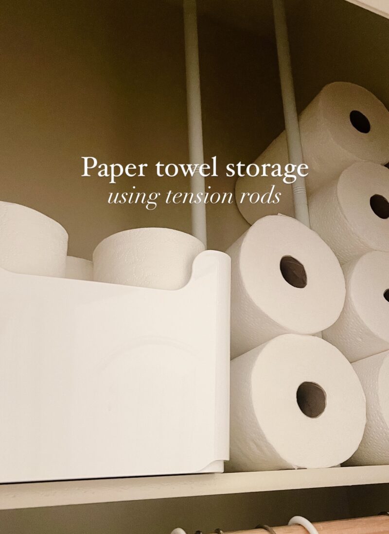 How to Use Tension Rods to Store Paper Towels