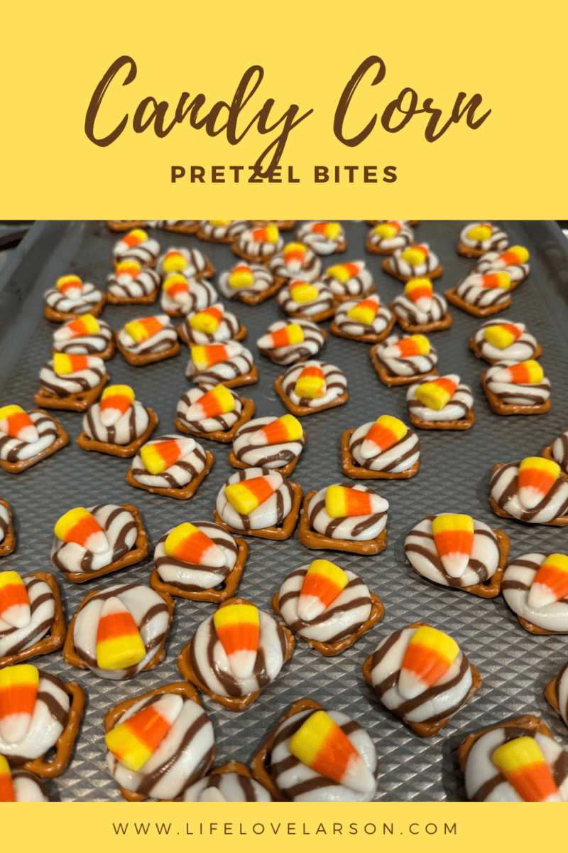 How to Make Candy Corn Pretzel Bites - Life Love Larson