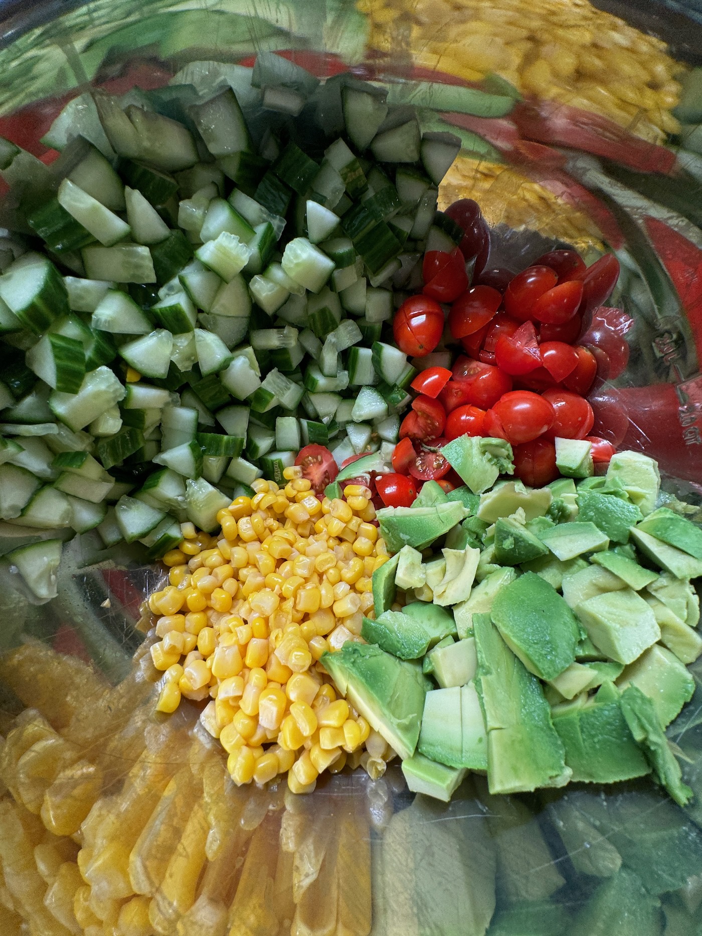 cucumber avocado and tomato salad