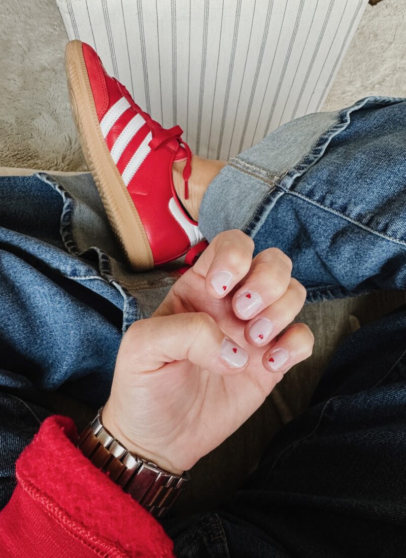 How to Create DIY Valentine Nails at Home Using Heart Stickers