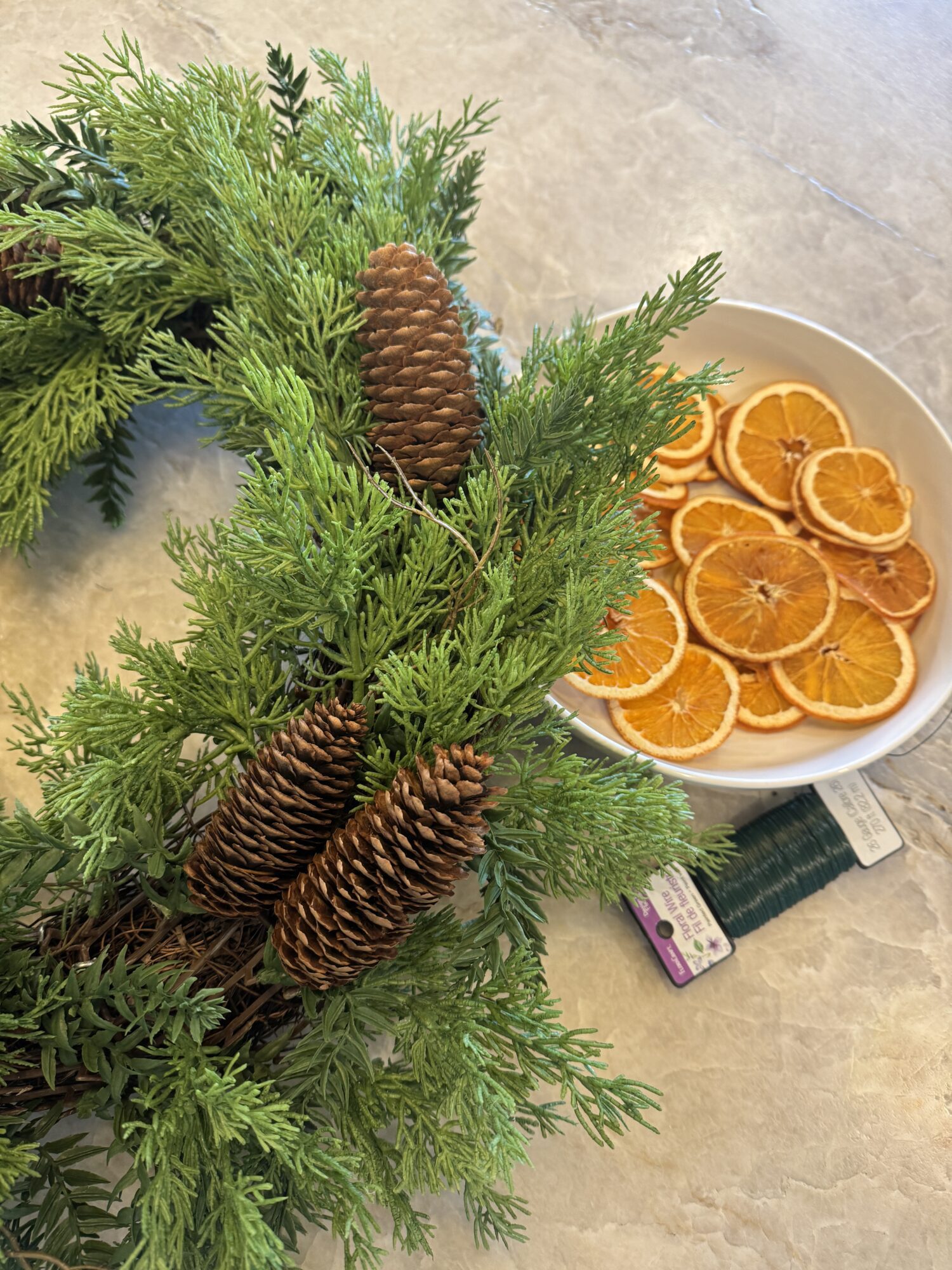 how to make a dried orange decoration